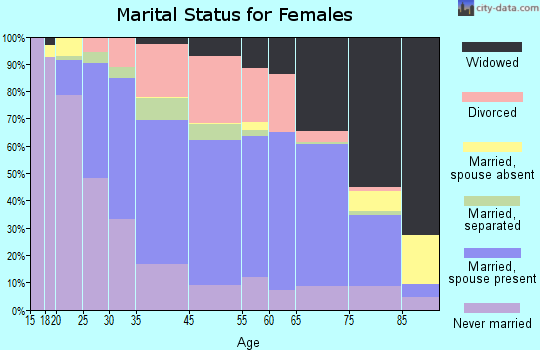 Johnson City marital status for females