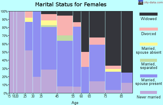 Lewiston marital status for females