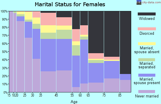 North Amityville marital status for females