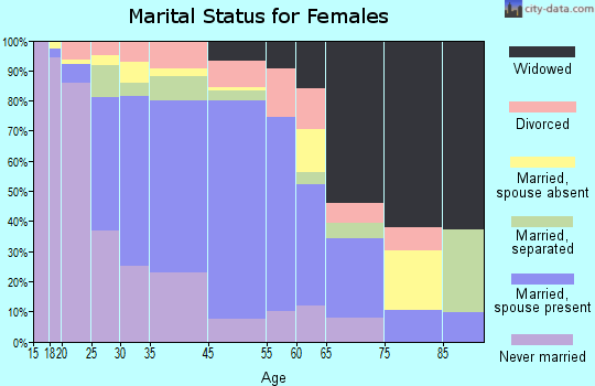 North Bellport marital status for females