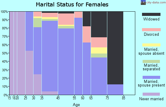 North Great River marital status for females