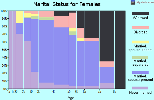 Port Jefferson Station marital status for females