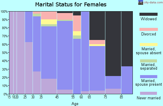 Port Washington North marital status for females