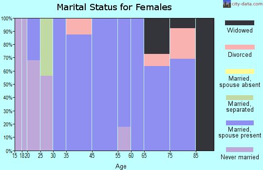 Rock Hill marital status for females