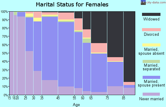 Rockville Centre marital status for females