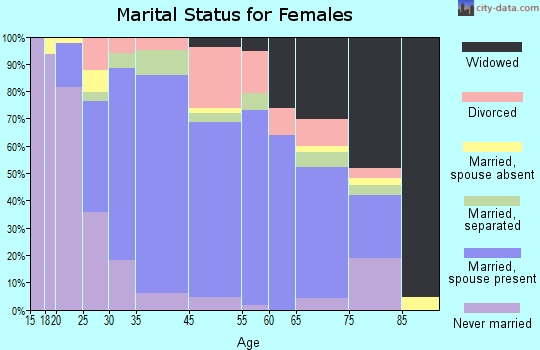 Sound Beach marital status for females