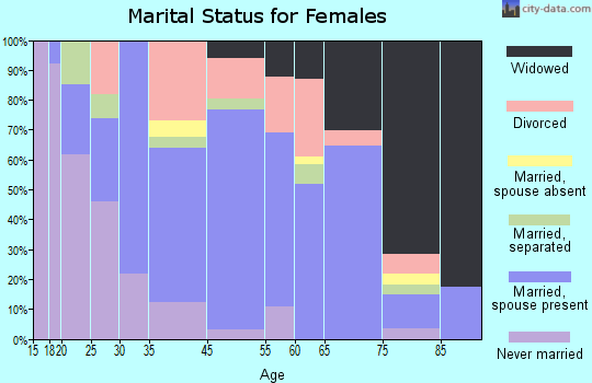 South Glens Falls marital status for females