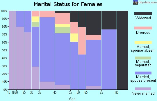South Hempstead marital status for females