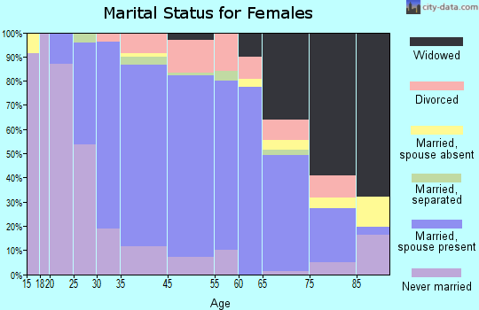 South Huntington marital status for females