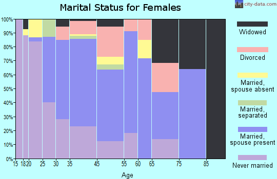 South Nyack marital status for females