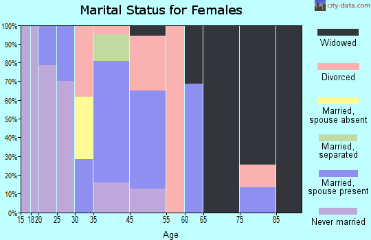 Washington Heights marital status for females