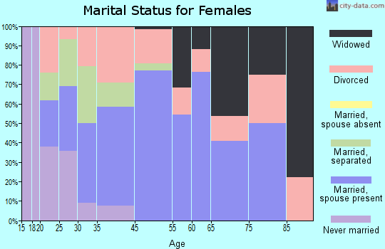 Arlington marital status for females