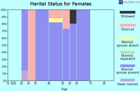 Bald Head Island marital status for females