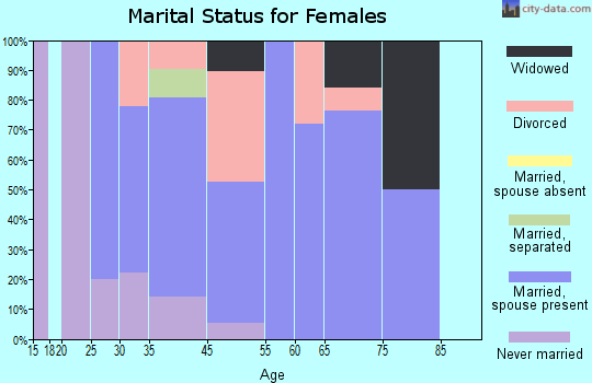 Beech Mountain marital status for females