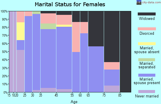 Mountain View marital status for females