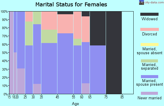 Patterson Springs marital status for females