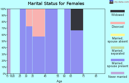 Spiveys Corner marital status for females