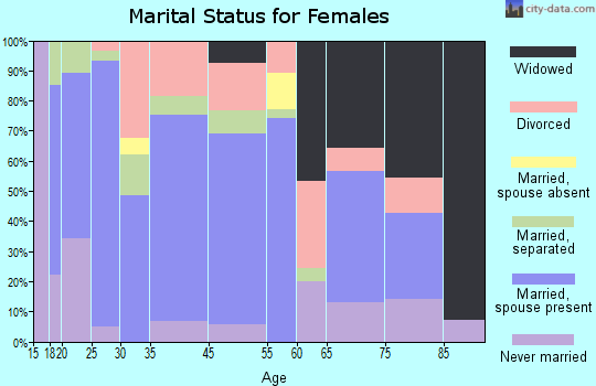 Spruce Pine marital status for females