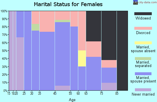 Washington Park marital status for females