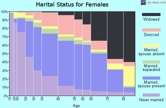 Winston-Salem marital status for females