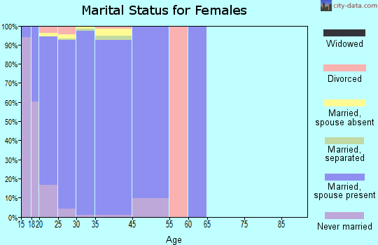 Minot AFB marital status for females