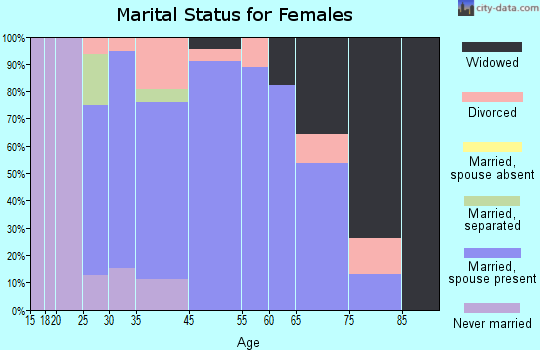 Bay View marital status for females