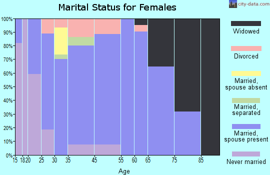 Bloomdale marital status for females