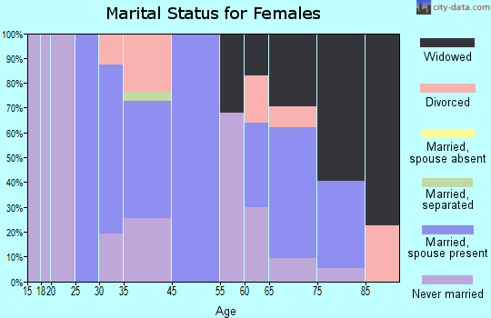 Brookfield Center marital status for females