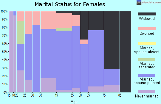 Leesburg marital status for females