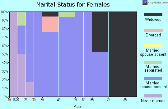 Port Jefferson marital status for females