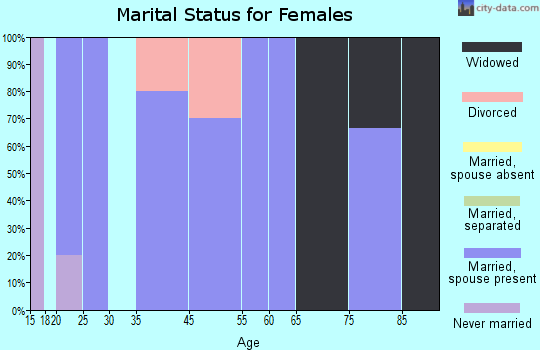 Salesville marital status for females