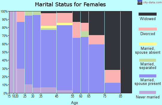 South Lebanon marital status for females