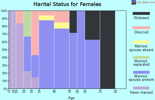 South Salem marital status for females