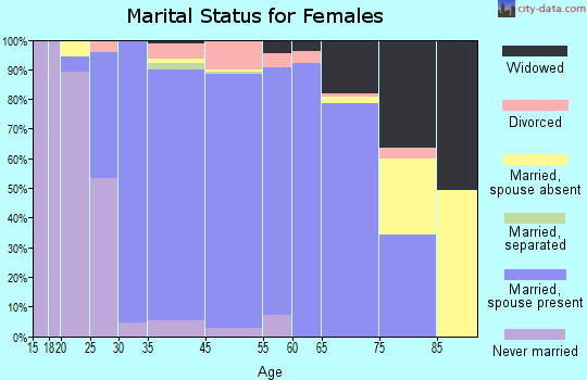 Woodbourne-Hyde Park marital status for females