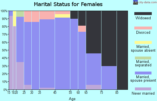 Shady Point marital status for females