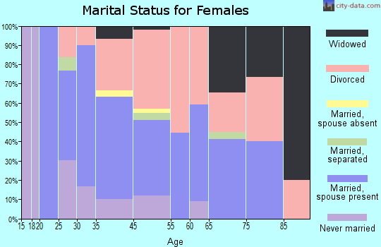 Johnson City marital status for females