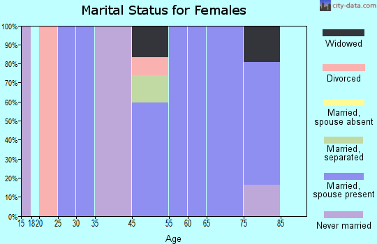 Dillon Beach marital status for females