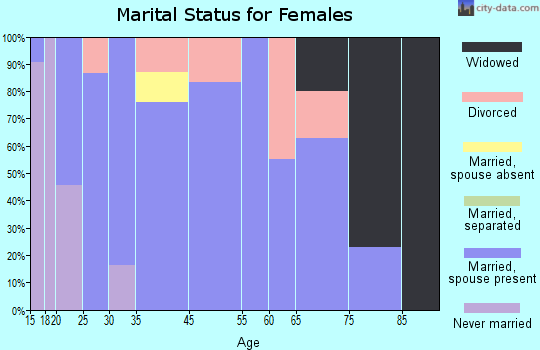 South Lebanon marital status for females