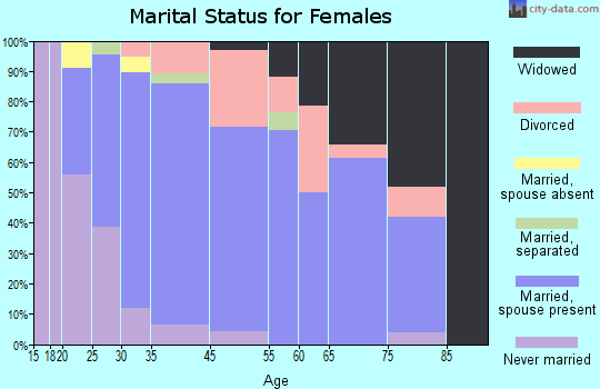 Adamstown marital status for females