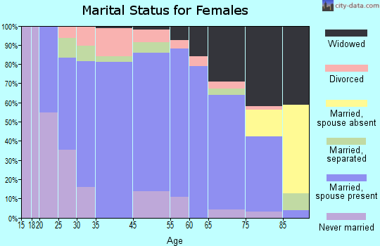 Akron marital status for females
