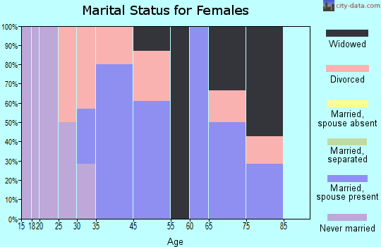 Brandonville marital status for females