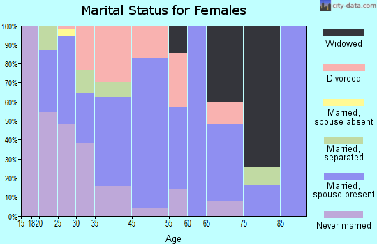 Delaware Water Gap marital status for females