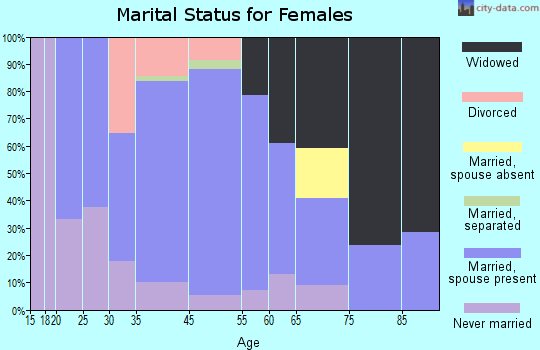 Laurel Run marital status for females