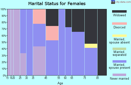 Lenape Heights marital status for females