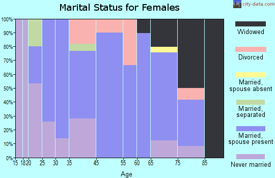 Lewis Run marital status for females
