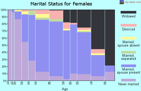 Nether Providence Township marital status for females