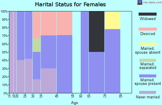 Salladasburg marital status for females