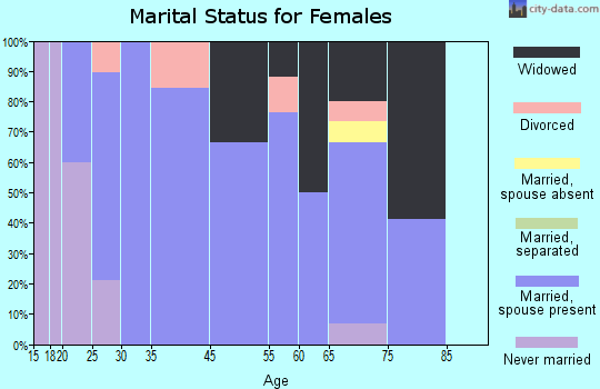 South Bethlehem marital status for females