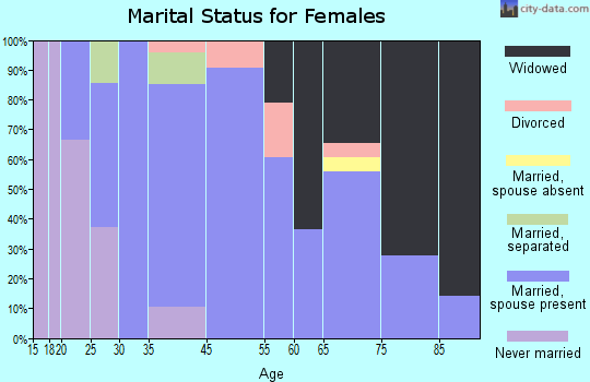 Valley View marital status for females