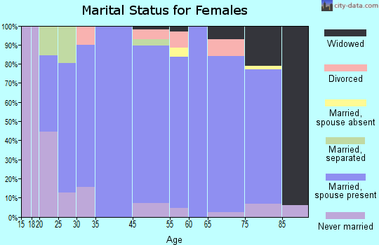 Hidden Meadows marital status for females